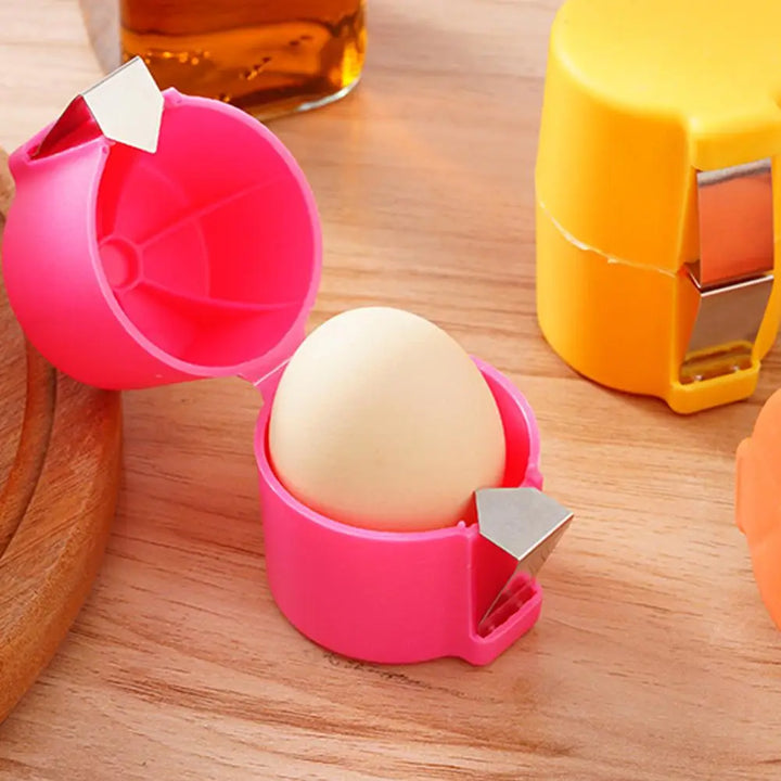 1pc Plastic Stainless Steel Kitchen Baking Tool Egg Peeler  Handheld Egg Separator