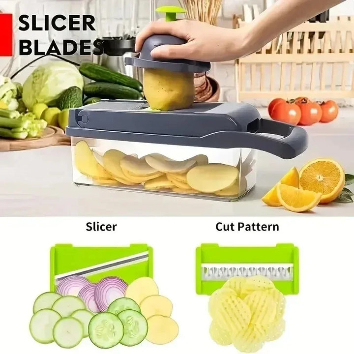 14/16 in 1 Multifunctional Vegetable Chopper Handle Slicer  Kitchen Items