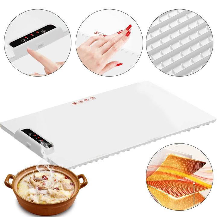 Electric Warming Tray with Adjustable Temperature Parties Buffets Holidays Daily Use to Keep Food Warm