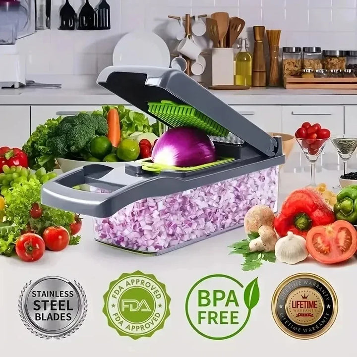 14/16 in 1 Multifunctional Vegetable Chopper Handle Slicer  Kitchen Items