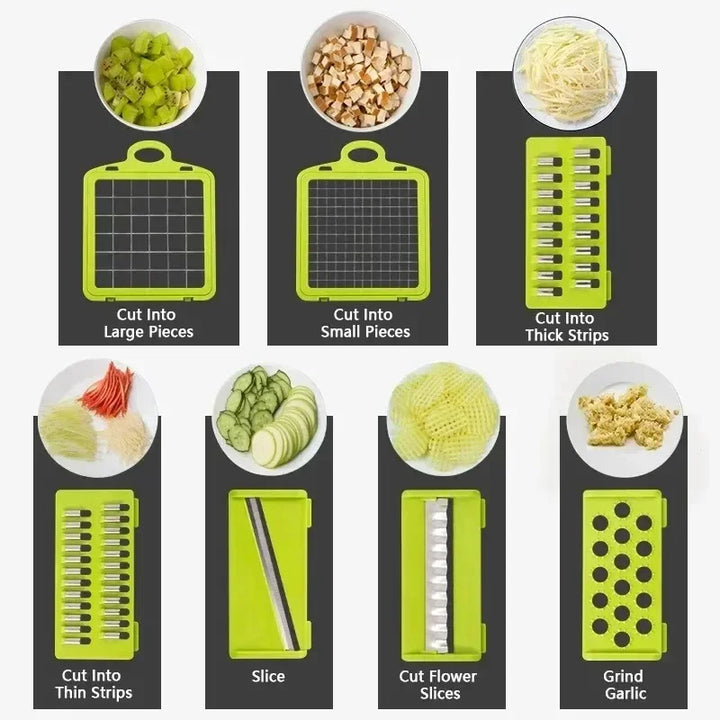 14/16 in 1 Multifunctional Vegetable Chopper Handle Slicer  Kitchen Items