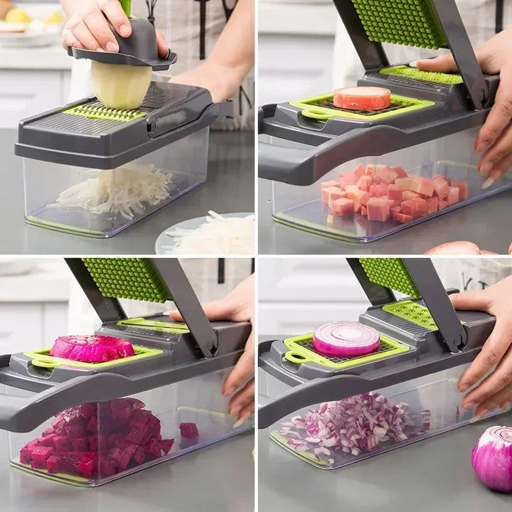 14/16 in 1 Multifunctional Vegetable Chopper Handle Slicer  Kitchen Items