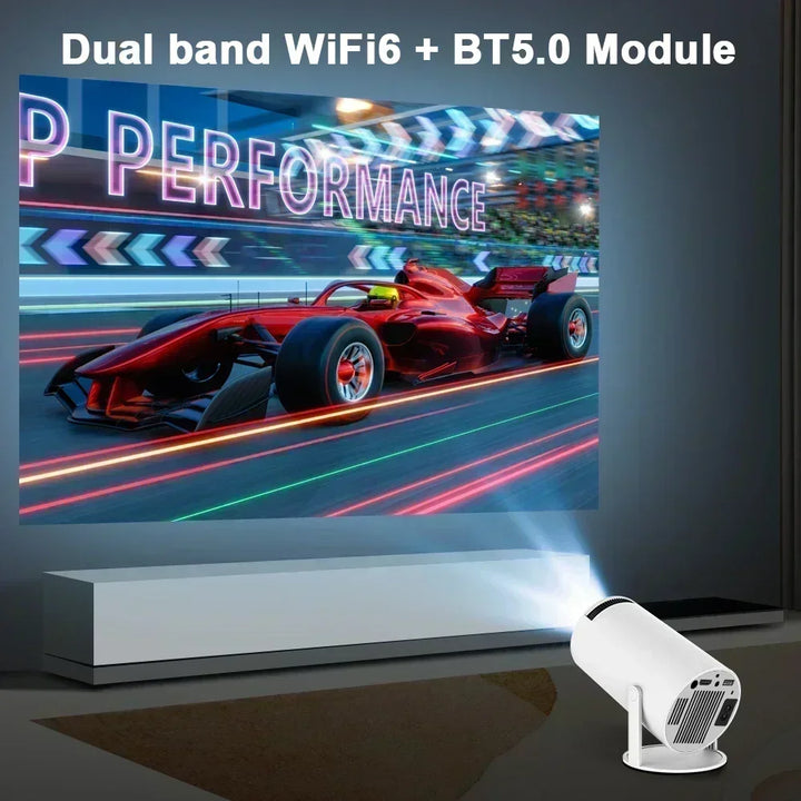 Home Cinema Outdoor portable Projetor 4K Android 11 Dual Wifi6 200 ANSI Allwinner H713 BT5.0 1080P 1280*720P