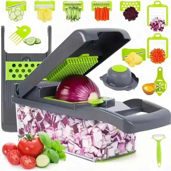 14/16 in 1 Multifunctional Vegetable Chopper Handle Slicer  Kitchen Items