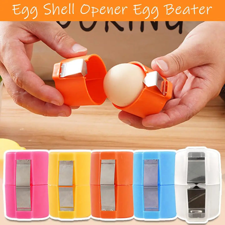 1pc Plastic Stainless Steel Kitchen Baking Tool Egg Peeler  Handheld Egg Separator